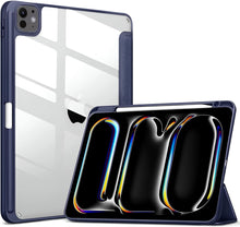 Load image into Gallery viewer, ProElite Case Cover for Apple iPad Pro 13 M4/M5 2024/2025 Cover, Transparent Smart Flip Cover for iPad Pro 13 inch M4/M5 2024/2025 with Pencil Holder, Dark Blue