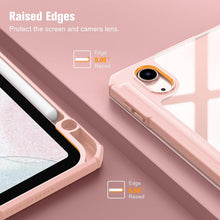 Load image into Gallery viewer, ProElite Case Cover for Apple iPad Air 13 inch M4/M3/M2 2026/2025/2024 Cover, Transparent Smart Flip Cover for iPad Air 13 inch M4/M3/M2 2026/2025/2024 with Pencil Holder, Marble Pink