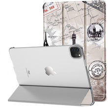 Load image into Gallery viewer, ProElite Smart Flip Case Cover for Apple iPad Air 5th/4th Generation 10.9 inch, Translucent Back, Eiffel