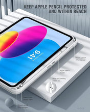 Load image into Gallery viewer, ProElite Case Cover for Apple iPad (A16) 11th/10th Generation (2025/2022), Transparent case Cover with Pencil Holder for iPad 11th/10th Gen 2025/2022, Grey