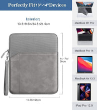 Load image into Gallery viewer, ProElite Polyester Sleeve Case Cover 13" to 14" for Galaxy Tab S11/S10/S9/S8 Ultra 14.6 inch, 13-13.3" Notebook, Compatible with Surface Pro, MacBook Air/Pro 14 inch A2442, iPad Pro 12.9, Coffee