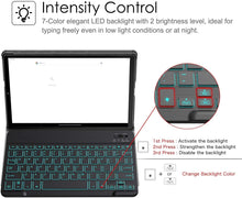 Load image into Gallery viewer, ProElite Keyboard case for Lenovo Tab P11/P11 Plus 11 inch (TB-J606F/J606X), Magnetic Detachable Wireless Bluetooth Keyboard Built-in 7-Colors Backlit, Black