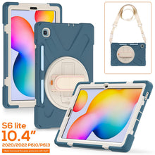 Load image into Gallery viewer, ProElite Rugged 3 Layer Armor case Cover for Samsung Galaxy Tab S6 Lite 10.4 Inch 2024 SM-P610/P615 with S Pen Holder, Hand Grip and Rotating Kickstand, Cornflower Blue