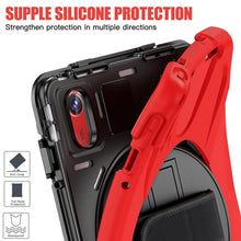 Load image into Gallery viewer, ProElite Cover for Lenovo idea Tab 11 inch 2025 Cover Case, Rugged 3 Layer Armor case Cover for Lenovo idea Tab 11 inch 2025 with Hand Grip & Rotating Kickstand with Shoulder Strap, Red