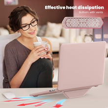 Load image into Gallery viewer, ProElite Case for MacBook Pro 13 inch M2 2024, 2023, 2022-2016 A2338 M1 A2251 A2289 A2159 A1989 A1708 A1706, Slim Leather Case with Foldable stand, Pink