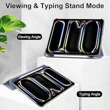 Load image into Gallery viewer, ProElite Case Cover for Apple iPad Air 13 2025/2024 M3/M2 Cover, Smart Flip Case for Apple iPad Air 13 inch M3/M2 with Pencil Holder, Translucent Back, Lavender