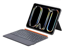 Load image into Gallery viewer, ProElite Wireless Bluetooth TouchPad Keyboard Case for Apple iPad Pro 11 inch M4/M5 2024/2025, Magnetic Detachable Wireless TouchPad Keyboard Case Built-in 7-Colors Backlit, Grey