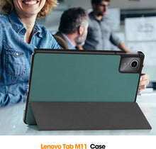 Load image into Gallery viewer, ProElite Cover for Lenovo M11 11 inch Case Cover, Trifold Flip Case Cover for Lenovo Tab M11 11 inch, Dark Green