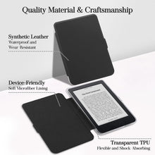 Load image into Gallery viewer, ProElite Soft TPU Transparent Back Magnetic Detachable Case for Kobo Libra 7 inch Cover Smart Flip Case Cover for Kobo Libra 7 inch (Black)
