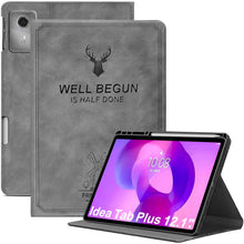 Load image into Gallery viewer, ProElite Cover for Lenovo Idea Tab Plus 12.1 inch 2025 Case Cover, Deer Smart Flip Case Cover for Lenovo Idea Tab Plus 12.1 inch 2025 Tablet with Pen Holder, Grey