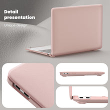 Load image into Gallery viewer, ProElite Case for MacBook Air 13 inch M2 2025/2024 M1 2021 2020 Release A2337 A2179 A1932 Model Touch ID, Slim Leather case with Foldable Stand, Pink