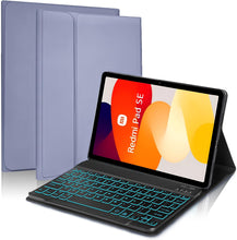 Load image into Gallery viewer, ProElite Keyboard case for Redmi Pad SE 11 inch, Magnetic Detachable Wireless Bluetooth Keyboard Built-in 7-Colors Backlit, Lavender