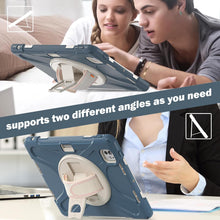 Load image into Gallery viewer, ProElite Cover for Apple iPad Pro 11 2024/2025 M4/M5 Case, Rugged 3 Layer Armor case Cover for iPad Pro 11 inch M4/M5 2024/2025 with Apple Pencil Holder, Shoulder Strap and Kickstand, Cornflower Blue