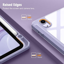 Load image into Gallery viewer, ProElite Case Cover for Apple iPad Air 13 inch M3/M2 2025/2024 Cover, Transparent Smart Flip Cover for iPad Air 13 inch M3/M2 2025/2024 with Pencil Holder, Marble Purple