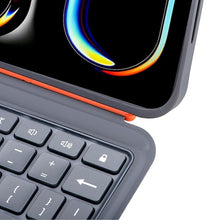 Load image into Gallery viewer, ProElite Wireless Bluetooth TouchPad Keyboard Case for Apple iPad Pro 11 inch M4/M5 2024/2025, Magnetic Detachable Wireless TouchPad Keyboard Case Built-in 7-Colors Backlit, Grey