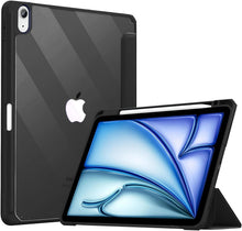 Load image into Gallery viewer, ProElite Case Cover for Apple iPad Air 13 inch M4/M3/M2 2026/2025/2024 Cover, Transparent Smart Flip Cover for iPad Air 13 inch M4/M3/M2 2026/2025/2024 with Pencil Holder, Black