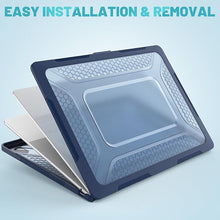 Load image into Gallery viewer, ProElite Case for MacBook Air 15 Case 2023 2024 2025 Release M4 M3 A3114 M2 A2941 with Liquid Retina Display & Touch ID,Heavy Duty Honeycomb Hard Shell with Slim TPU Bumper & Fold Kickstand, Dark Blue