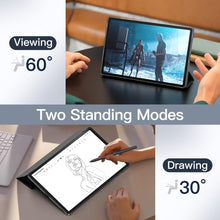 Load image into Gallery viewer, ProElite Cover for Samsung Galaxy Tab S10 Lite 10.9"/ Tab S9 FE 10.9 inch/Tab S10 FE/Tab S9 11 inch Case Cover, Smart Flip Case Cover Translucent Back with S Pen Holder, Black