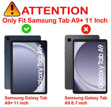 Load image into Gallery viewer, ProElite Keyboard case for Samsung Galaxy Tab A9 Plus 11 inch, Magnetic Detachable Wireless Bluetooth Keyboard Built-in 7-Colors Backlit, Black