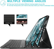 Load image into Gallery viewer, ProElite Keyboard case for Samsung Galaxy Tab A7 Lite 8.7 inch SM-T220/T225, Magnetic Detachable Wireless Bluetooth Keyboard Built-in 7-Colors Backlit, Black