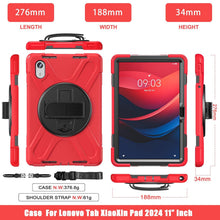 Load image into Gallery viewer, ProElite Cover for Lenovo idea Tab 11 inch 2025 Cover Case, Rugged 3 Layer Armor case Cover for Lenovo idea Tab 11 inch 2025 with Hand Grip & Rotating Kickstand with Shoulder Strap, Red