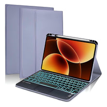 Load image into Gallery viewer, ProElite TouchPad Keyboard case for Mi Pad 8/8 Pro 11.2 inch, Magnetic Detachable Wireless Bluetooth TouchPad Keyboard Mi Pad 8/8 Pro 11.2" with Pen Holder Built-in 7-Colors Backlit, Lavender
