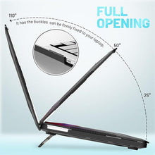 Load image into Gallery viewer, ProElite Case for MacBook Pro 13 inch Case M2 2024, 2023, 2022-2016 A2338 M1 A2251 A2289 A2159 A1989 A1708 A1706, Heavy Duty Honeycomb Hard Shell with Slim TPU Bumper and Fold Kickstand, Black