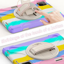 Load image into Gallery viewer, ProElite Cover for Xiaomi Mi Pad 7/7 Pro 11.2 inch Case, Rugged 3 Layer Armor case for Xiaomi Mi Pad 7/7 Pro with Hand Grip and Rotating Kickstand with Shoulder Strap & Pen Holder, Rainbow Pink