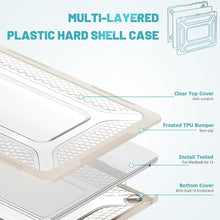Load image into Gallery viewer, ProElite Case for MacBook Air 15 inch Case 2023 2024 Release M3 A3114 M2 A2941 with Liquid Retina Display & Touch ID,Heavy Duty Honeycomb Hard Shell with Slim TPU Bumper and Fold Kickstand, Stone