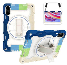 Load image into Gallery viewer, ProElite for Redmi Pad Pro 12.1 inch case, Rugged 3 Layer Armor case Cover for Redmi Pad Pro 12.1 inch with Hand Grip and Rotating Kickstand with Shoulder Strap, Rainbow Blue