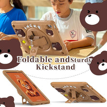Load image into Gallery viewer, ProElite Cover for Apple iPad (A16) 11th/10th Generation (2025/2022) Case Cover, Tough Bubble Kids case Cover for Apple iPad 11th/10th Gen 2025/2022 with Rotating Kickstand & Shoulder Strap, Brown