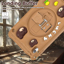 Load image into Gallery viewer, ProElite Cover for Apple iPad (A16) 11th/10th Generation (2025/2022) Case Cover, Tough Bubble Kids case Cover for Apple iPad 11th/10th Gen 2025/2022 with Rotating Kickstand & Shoulder Strap, Brown