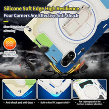 Load image into Gallery viewer, ProElite for Redmi Pad Pro 12.1 inch case, Rugged 3 Layer Armor case Cover for Redmi Pad Pro 12.1 inch with Hand Grip and Rotating Kickstand with Shoulder Strap, Rainbow Blue