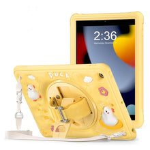 Load image into Gallery viewer, ProElite Cover for Apple iPad 10.2 inch Case Cover, Tough Bubble Kids case Cover for Apple iPad 10.2" 9th/8th/7th Gen with Rotating Kickstand & Shoulder Strap, Yellow