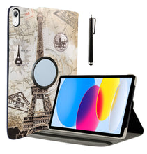 Load image into Gallery viewer, ProElite Cover for Apple iPad (A16) 11th/10th Gen (2025/2022) Case Cover, 360 Rotatable Smart Flip Case Cover for Apple iPad 11th/10th Generation 2025/2022 with Stylus Pen, Eiffel