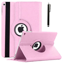 Load image into Gallery viewer, ProElite 360 Rotatable Smart Flip Case Cover for Apple iPad 9.7 inch 2018/2017 5th/6th Generation Air 1 Air 2 with Stylus Pen, Pink