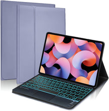 Load image into Gallery viewer, ProElite TouchPad Keyboard case for Xiaomi Mi Pad 6 11 inch, Magnetic Detachable Wireless Bluetooth TouchPad Keyboard Built-in 7-Colors Backlit, Lavender