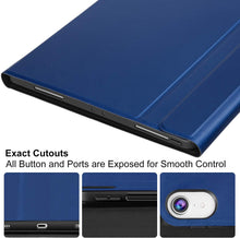 Load image into Gallery viewer, ProElite Detachable Wireless Bluetooth Keyboard case Cover for Apple iPad Air 11 inch 2024 M2/Pro 11 4th & 3rd Gen 2022/2021/ iPad Air 5th/4th Gen 10.9 inch with Pencil Holder, Dark Blue