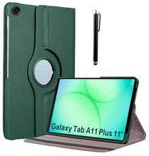 Load image into Gallery viewer, ProElite Cover for Samsung Galaxy Tab A11 Plus 11 inch Case Cover, 360 Rotatable Smart Flip Case Cover for Galaxy Tab A11+ 11" Tablet with Stylus Pen, Dark Green