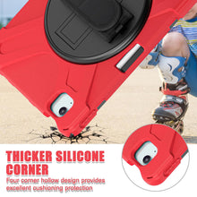 Load image into Gallery viewer, ProElite Cover for Apple iPad Air 13 inch M3/M2 2025/2024 Case, Rugged 3 Layer Armor case for Apple iPad Air 13 M3/M2 2025/2024 with Apple Pencil Holder, Hand Grip and Rotating Kickstand, Red