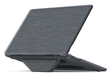 Load image into Gallery viewer, ProElite Case for MacBook Air 15 Case 2023 2024 2025 Release M4 M3 A3114 M2 A2941 with Touch ID, Fabric Material Hard Shell with Slim TPU Bumper and Fold Kickstand, Grey