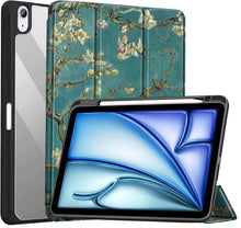 Load image into Gallery viewer, ProElite Case Cover for Apple iPad Air 13 inch M4/M3/M2 2026/2025/2024 Cover, Transparent Smart Flip Cover for iPad Air 13 inch M4/M3/M2 2026/2025/2024 with Pencil Holder, Flowers