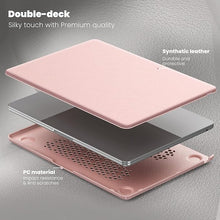 Load image into Gallery viewer, ProElite Case for MacBook Air 15 Case 2023 2024 2025 Release M4 M3 A3114 M2 A2941 with Touch ID, Slim Leather case with Foldable stand, Pink