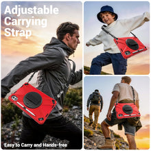 Load image into Gallery viewer, ProElite for Xiaomi Redmi Pad 2 Pro 12.1 inch Case, Rugged 3 Layer Armor case Cover for Xiaomi Redmi Pad 2 Pro 12.1 inch Case with Hand Grip and Rotating Kickstand with Shoulder Strap, Red