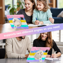 Load image into Gallery viewer, ProElite Cover for Xiaomi Mi Pad 7/7 Pro 11.2 inch Case, Rugged 3 Layer Armor case for Xiaomi Mi Pad 7/7 Pro with Hand Grip and Rotating Kickstand with Shoulder Strap & Pen Holder, Rainbow Pink