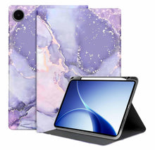 Load image into Gallery viewer, ProElite Book Case Cover for Oppo Pad 5 12.1 inch,Smart flip case Book Cover for Oppo Pad 5 12.1 inch Tablet with Pen Holder, Marble Purple