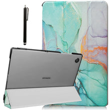 Load image into Gallery viewer, ProElite Cover for Samsung Galaxy Tab A11 Plus 11 inch Case Cover, Smart Flip Case Cover for Samsung Galaxy Tab A11+ 11" Translucent Back with Stylus Pen, Marble Green