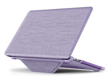 Load image into Gallery viewer, ProElite Case for MacBook Pro 13 inch Case M2 2024, 2023, 2022-2016 A2338 M1 A2251 A2289 A2159 A1989 A1708 A1706, Fabric Material Hard Shell with Slim TPU Bumper and Fold Kickstand, Purple