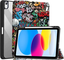 Load image into Gallery viewer, ProElite Case Cover for Apple iPad (A16) 11th/10th Generation (2025/2022), Transparent case Cover with Pencil Holder for iPad 11th/10th Gen 2025/2022, Hippy
