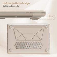 Load image into Gallery viewer, ProElite Case for MacBook Pro 13 inch M2 2024, 2023, 2022-2016 A2338 M1 A2251 A2289 A2159 A1989 A1708 A1706, Slim Leather Case with Foldable stand, Gold